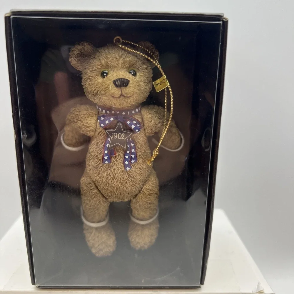 2002 Wish Bear Teddy Bear Ornament 100th Anniversary Jointed Boxed